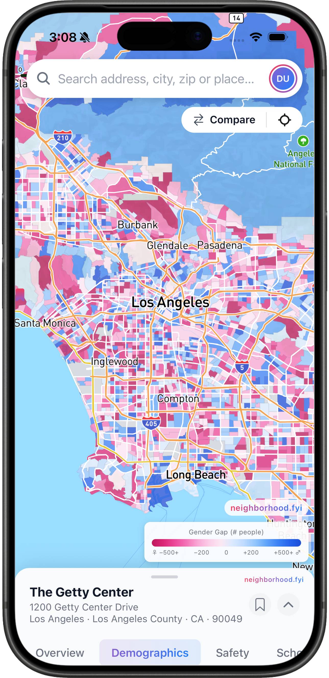 Gender balance heatmap