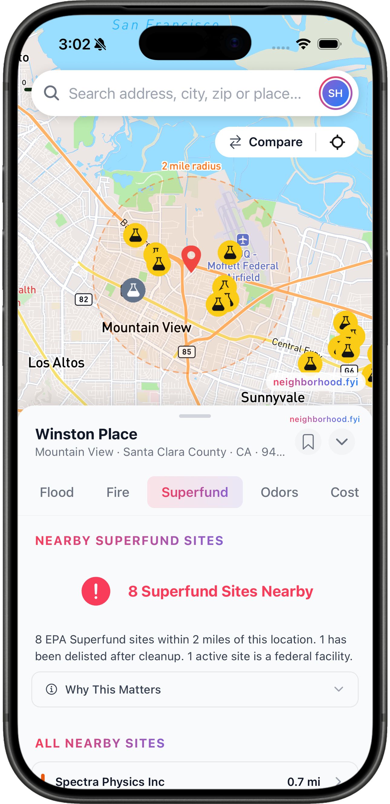 Superfund sites map